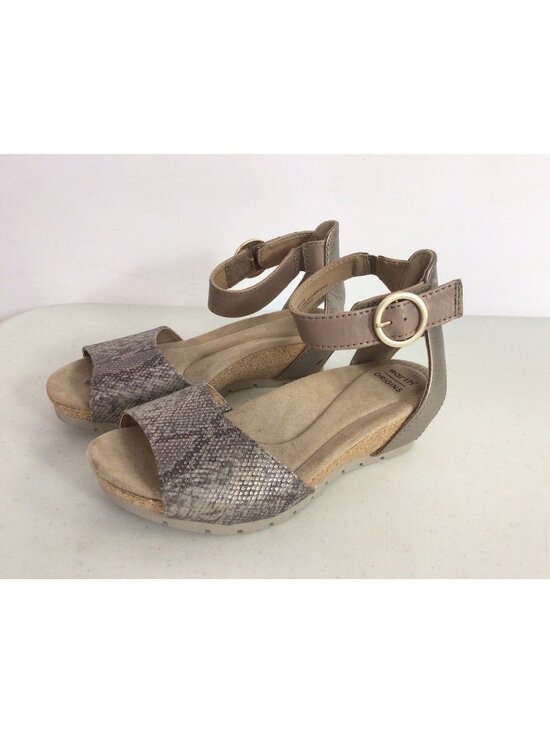 Earth Origins Shoes - Earth Origins Cadence Carolina Leather Wedge Heels Sandals Womens 6